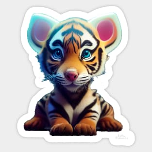 Cute Baby Tiger Sticker